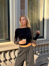 Lieke off shoulder top | Tall | Black