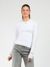 Liza long sleeve top | White | Tall