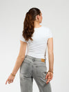 Liza short sleeve top | White | Tall