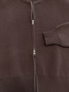 Lizzy cardigan with zipper | Dark brown | Tall