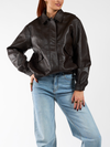 Loua leather jacket | Brown | Tall