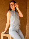 Lulu | Co-ord | Denim top | Blue | Tall