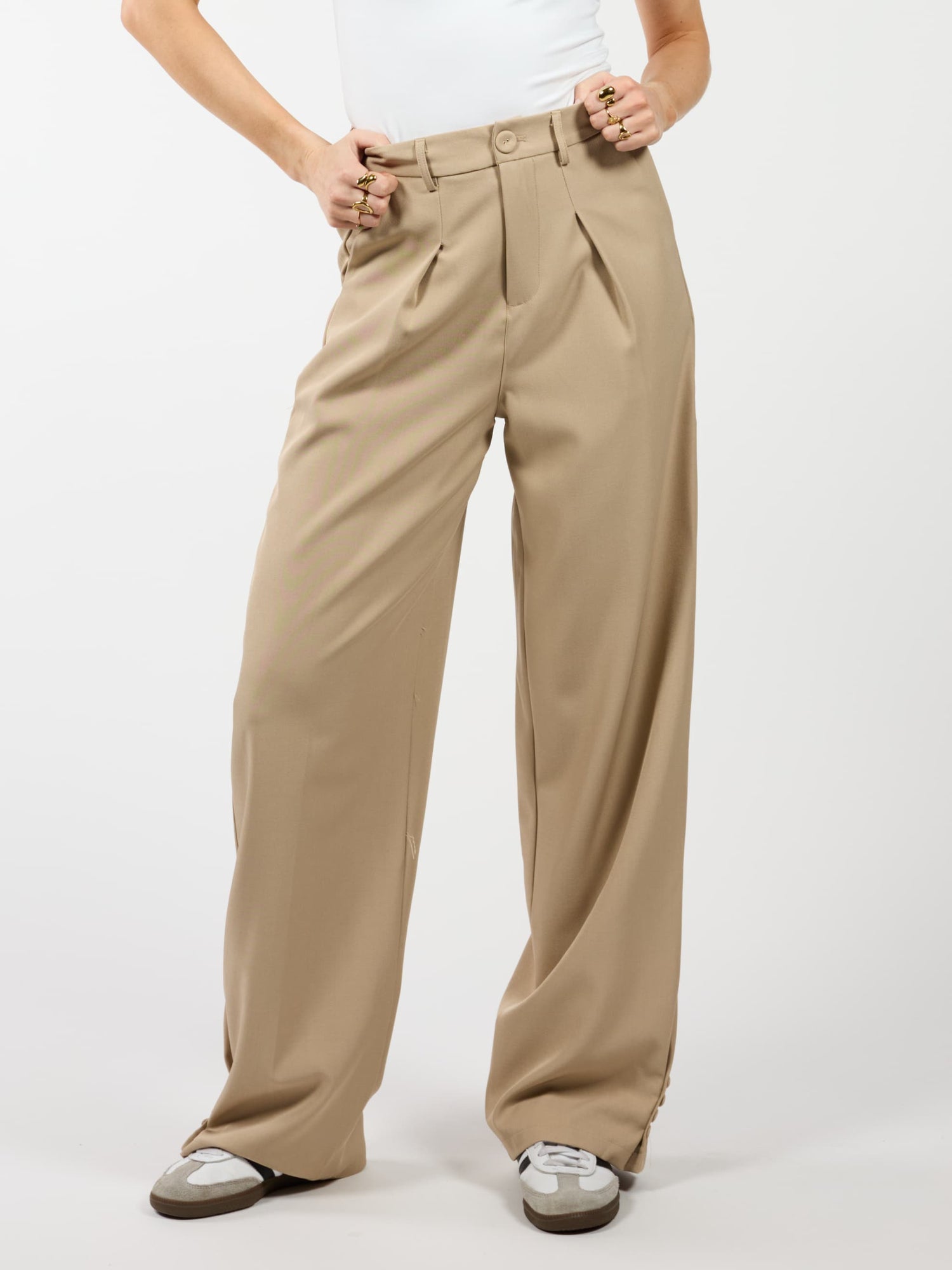 Mae Trousers | Beige | Tall