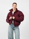 Mara Cropped Puffer Jack | Bordeaux | Tall