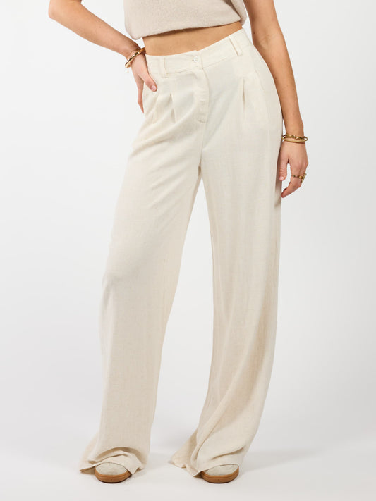 Maryn trousers | Linen | Beige | Tall