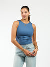 Noa Basic Tank Top | Blue | Tall