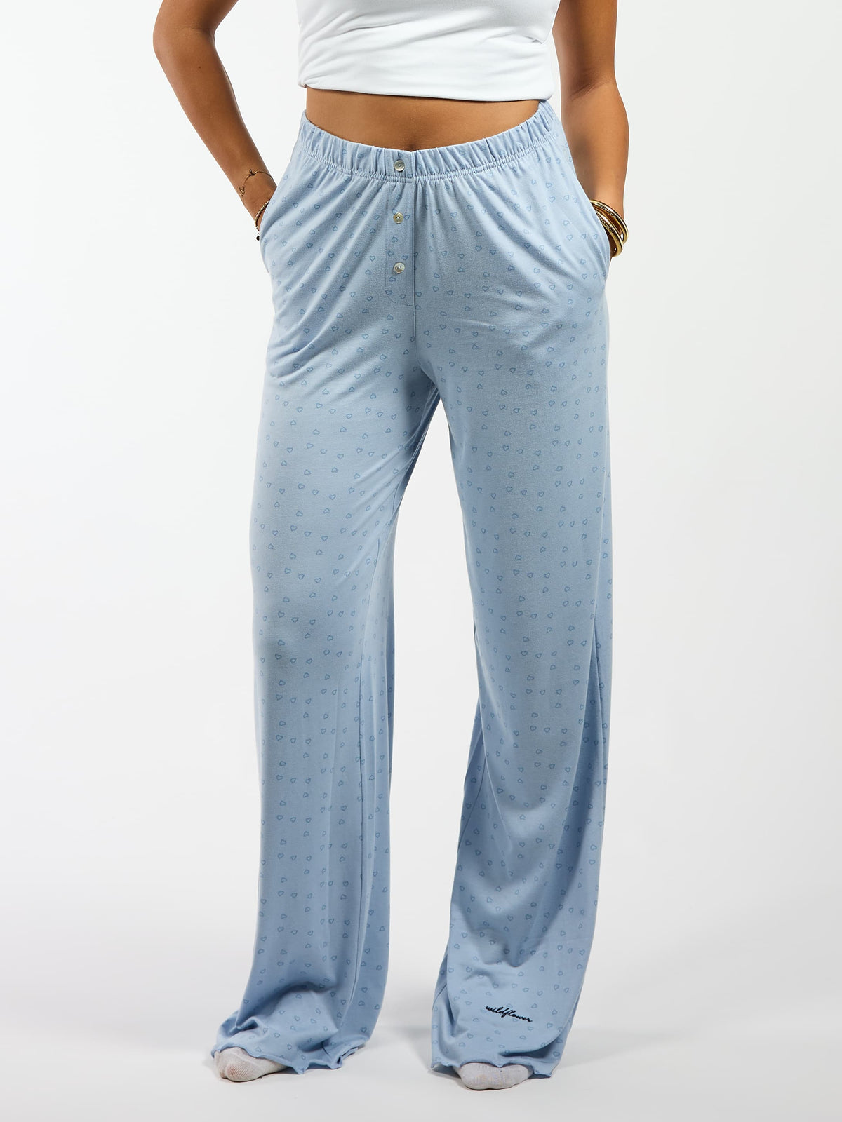 Nora pyjama pants | Co-ord set | Blue | Tall