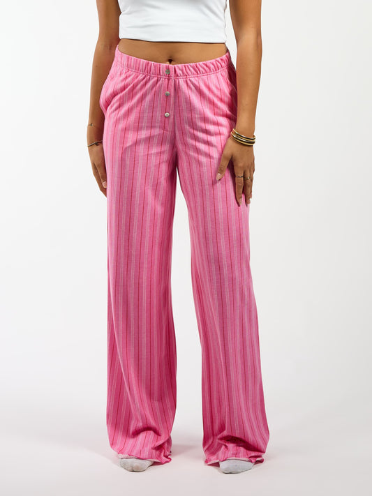 Nora pajama pants | Co-ord set | Pink striped | Tall
