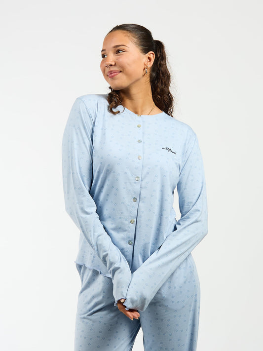 Nora pyjama top | Co-ord set | Blue | Tall