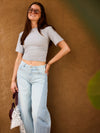 Olivia Balloon Jeans | Mid-waist | Mixed denim | Tall