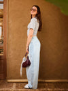 Olivia Balloon Jeans | Mid-waist | Mixed denim | Tall