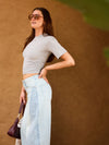 Olivia Balloon Jeans | Mid-waist | Mixed denim | Tall