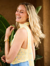 Poppy Polkadot top | Yellow blue | Tall