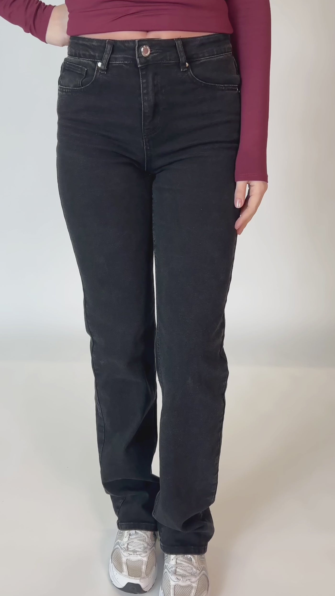 Lizza Mid Waist Jeans | Black | Stretch | Tall