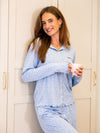 Nora pyjama top | Co-ord set | Blue | Tall