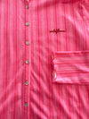Nora pyjama top | Co-ord set | Pink striped | Tall