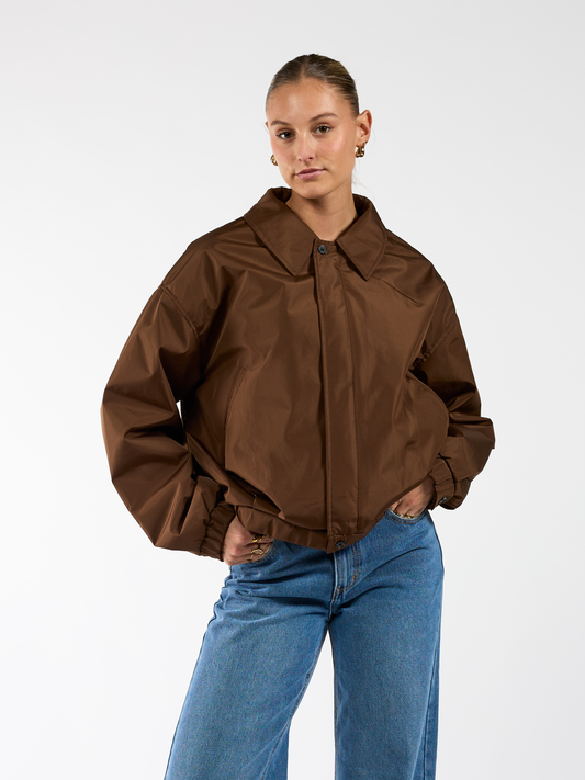 Rose bomber jacket | Brown | Tall