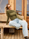 Roxy | Mid Waist Super Wide Leg Jeans | Light Blue | Stretch | Tall