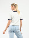 Saint-Tropez top | White with navy | Tall