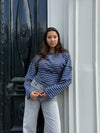 Sanna Tee | Navy striped | Tall