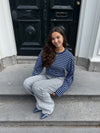 Sanna Tee | Navy striped | Tall