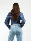 Sanna Tee | Navy striped | Tall