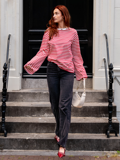 Sassy | Super Wide Leg Jeans | Stretch | Washed black | Tall