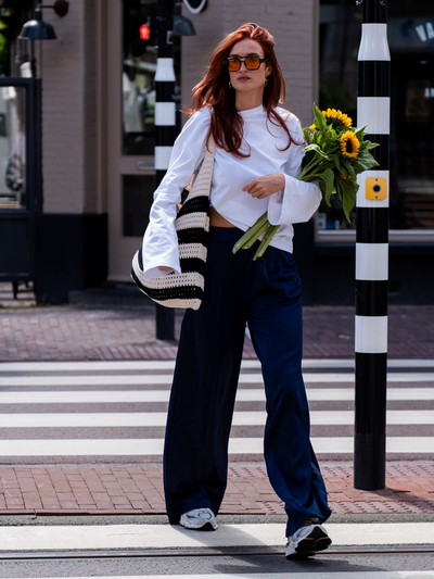 Gigi Satin pants | Tall | Navy