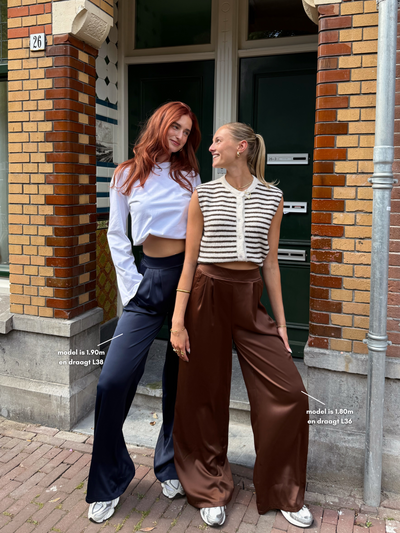 Gigi Satin pants | Tall | Navy