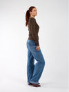 Nala button-up top | Tall | Brown