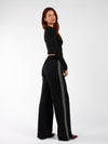 Izzy pants | Black with stripes | Tall