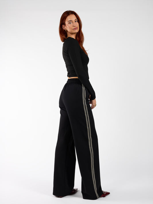 Izzy pants | Black with stripes | Tall