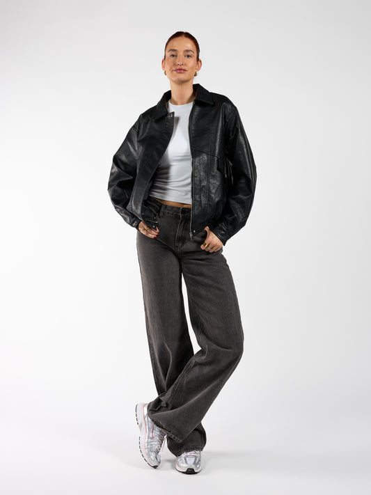 Loua leather jacket | Black | Tall