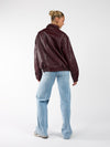 Loua leather jacket | Bordeaux | Tall