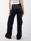 Skye | Mid Waist | Super Wide Leg Jeans | Navy blue | Stretch | Tall