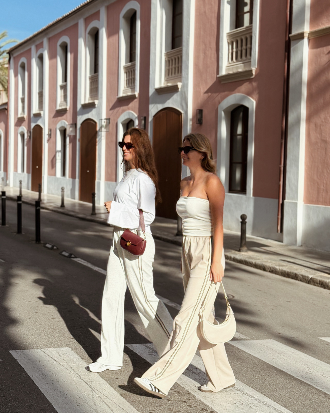 Izzy pants | Beige with stripe | Tall