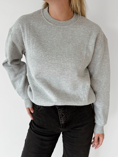 Wildflower Sweater | Grey with green print | Tall