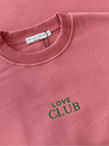 Love Club Sweater | Pink with green | Tall