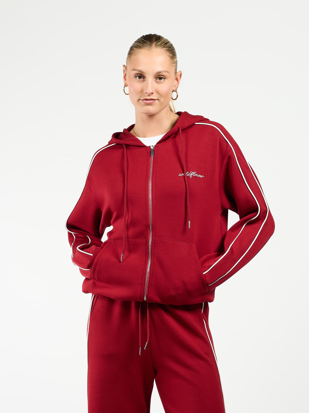 Zaar Track Jacket | Bordeaux | Tall