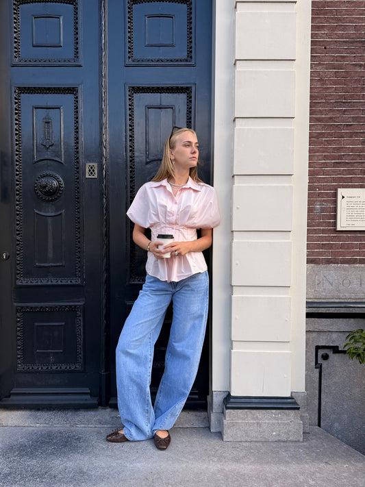 Zoey Barrel Jeans | Mid waist | Blue | Stretch | Tall