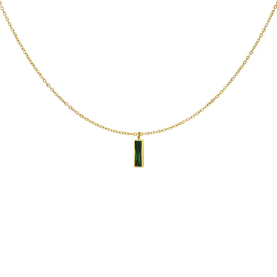Necklace Green Charm