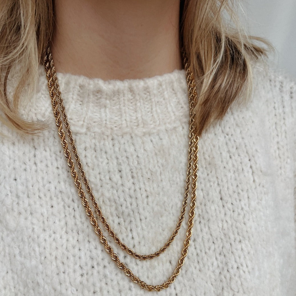 Necklace Long Twisted Chain